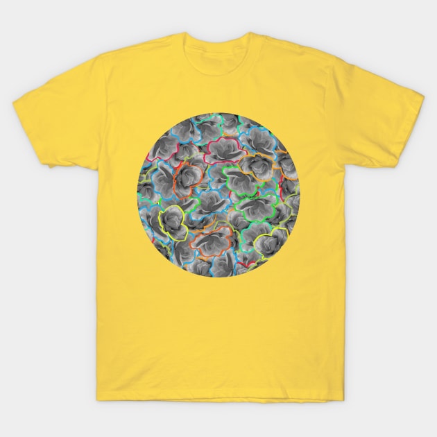 Pop Art | Rainbow Psychedelic Florals Top T-Shirt by glossyspice